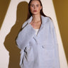 Blue Fur Double Pocket Coat - Lebbse