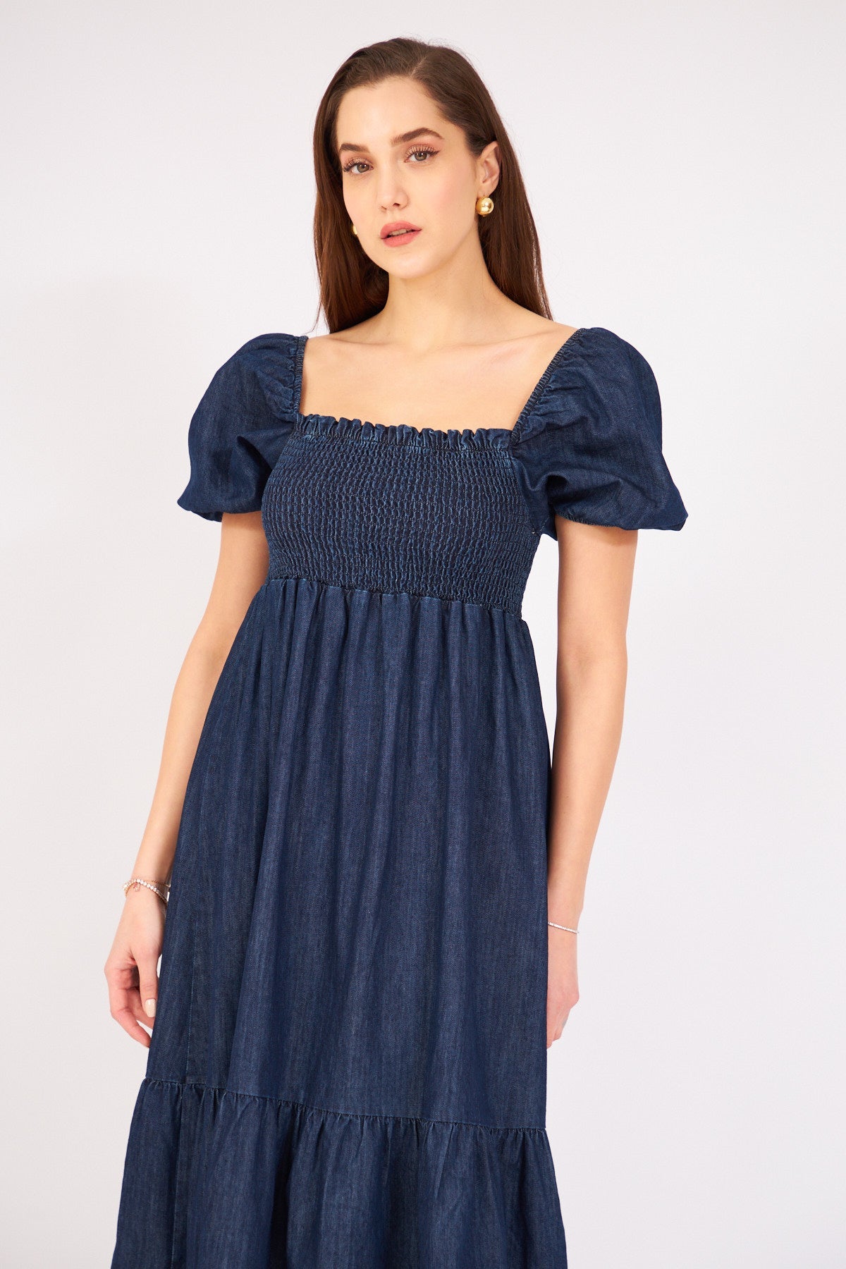 BLUE JEANS CHEST TIPPED DRESS - Lebbse