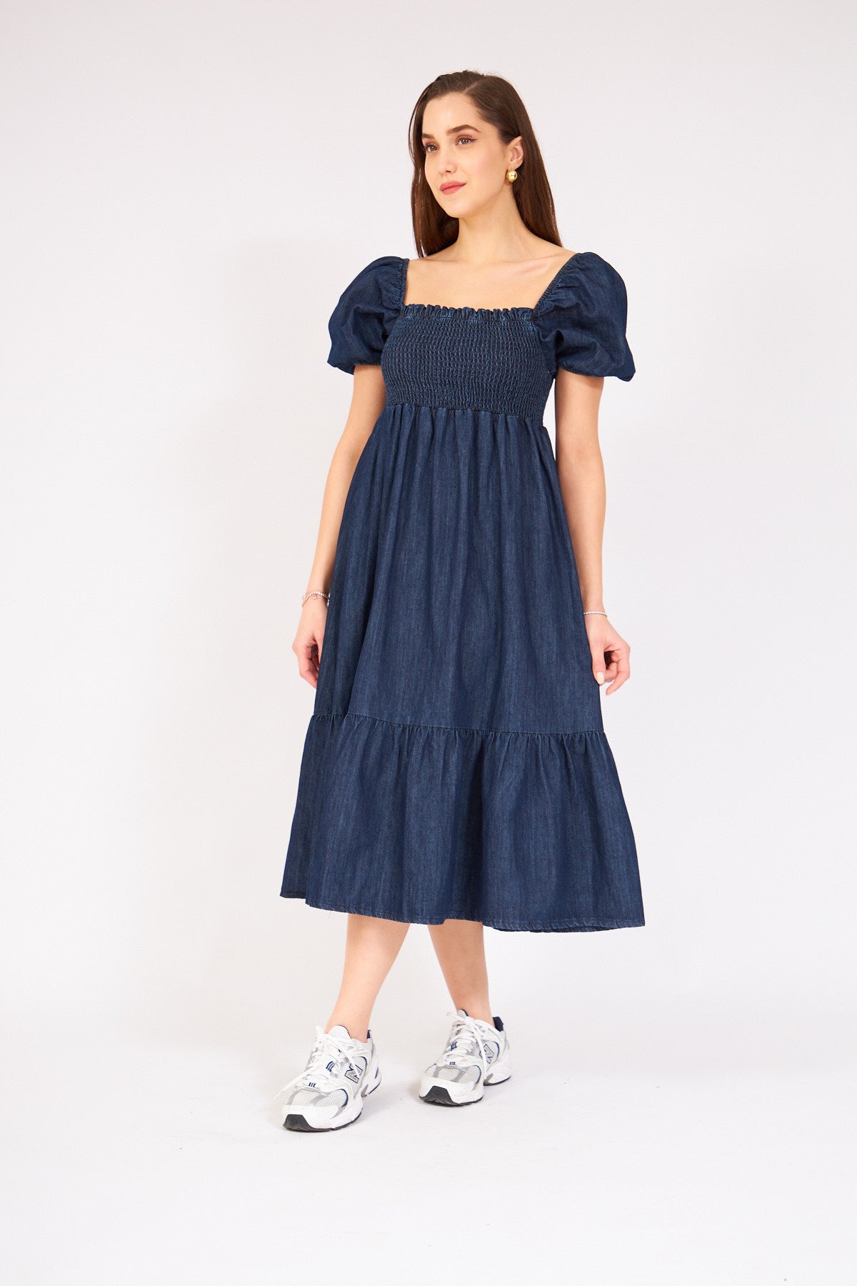 BLUE JEANS CHEST TIPPED DRESS - Lebbse