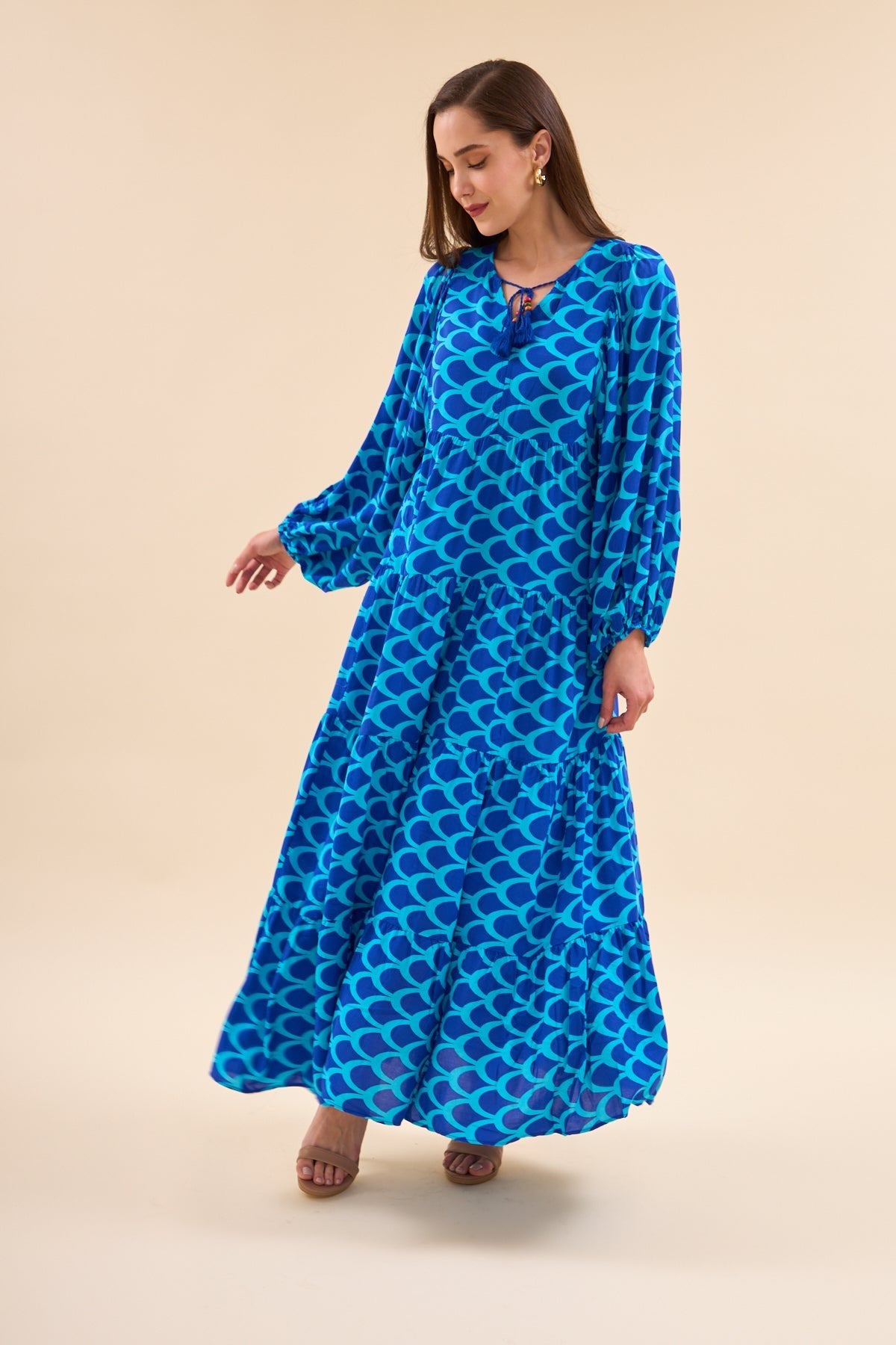 Blue Long Dress - Lebbse