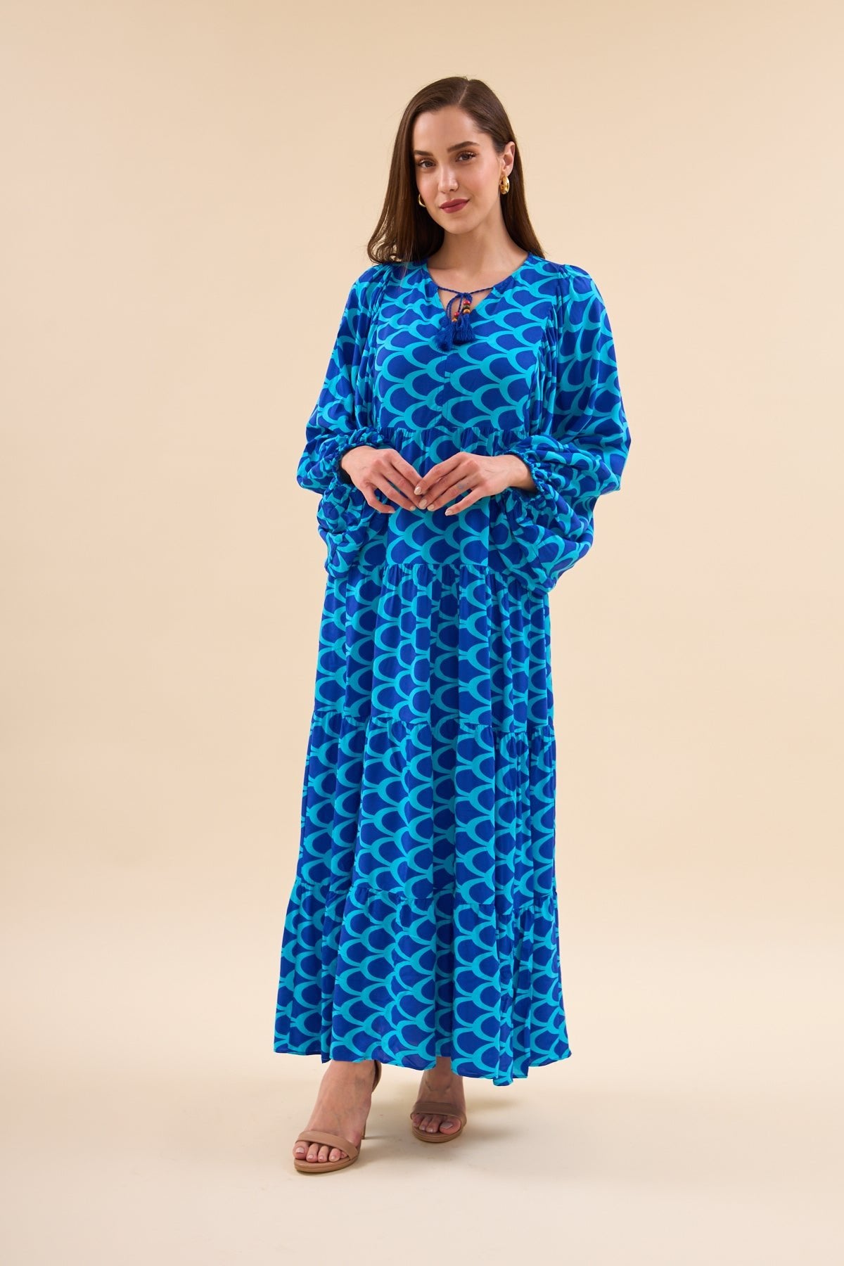 Blue Long Dress - Lebbse