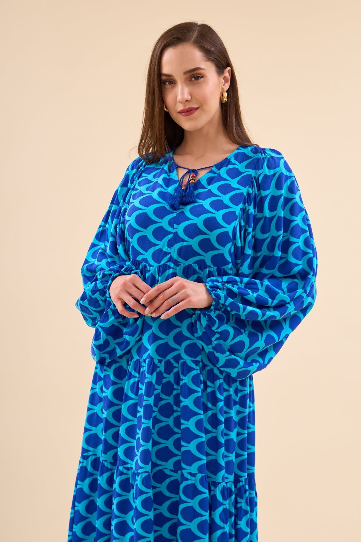 Blue Long Dress - Lebbse