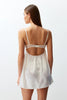 Bridal White Satin Lace Detailed Fantasy Nightgown - Lebbse