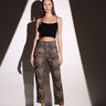 brown Leopard print Trousers - Lebbse