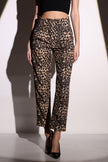 brown Leopard print Trousers - Lebbse