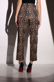 brown Leopard print Trousers - Lebbse