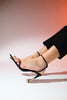 BRUNO Black Skin Single Strap Women's High Heeled Shoes - Lebbse