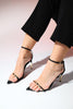 BRUNO Black Skin Single Strap Women's High Heeled Shoes - Lebbse