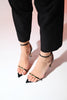 BRUNO Black Skin Single Strap Women's High Heeled Shoes - Lebbse