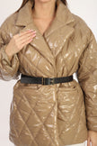 CAMEL Belted Collar Coat - Lebbse