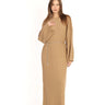 Camel Knitted Dress - Lebbse