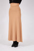 2- موديلات تنورة طويلة تريكو سميك لون جملي - Camel Thick Corduroy Knit Skirt