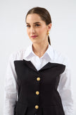 4- قميص نسائي بتفاصيل الكورسيه - CORSET DETAIL SHIRT