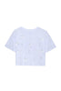 تيشرت ابيض قصير شرائط على شكل عقد - Crop T-Shirt with Bow Detail White