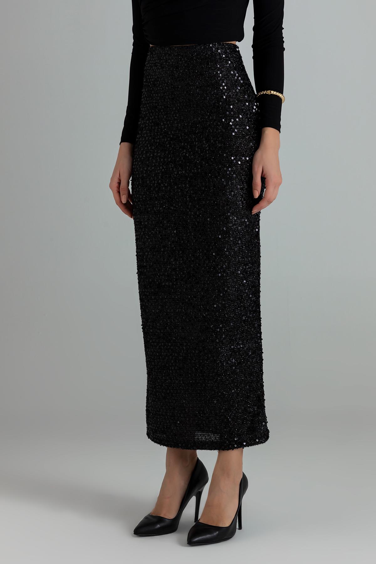 Sequined Skirt - BLACK