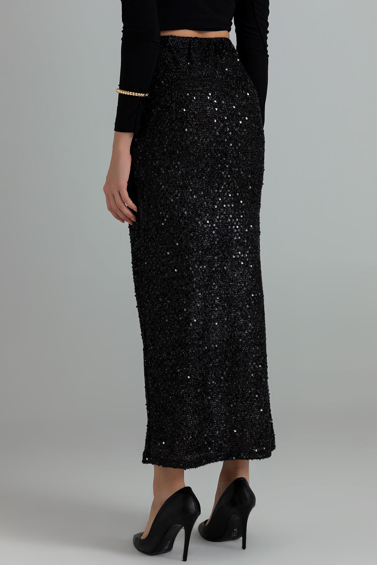 Sequined Skirt - BLACK