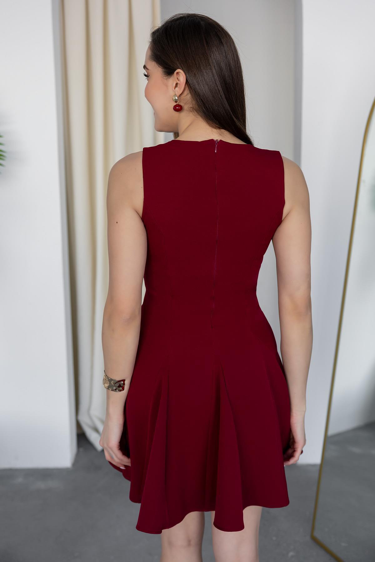 Chest Tie Dress - CLARET