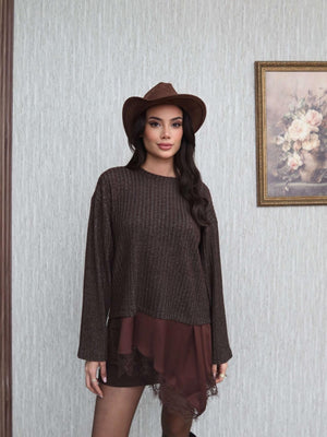 Lace Detail Knit Sweater