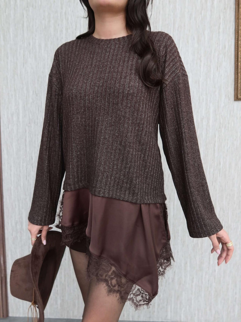 Lace Detail Knit Sweater