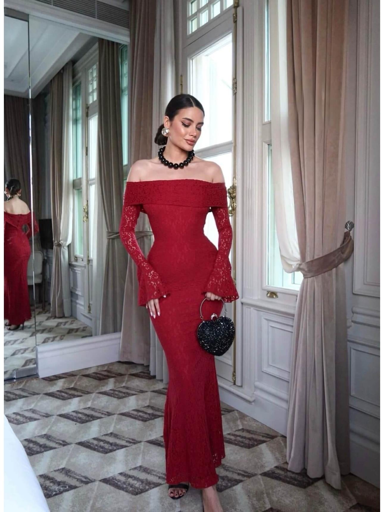 Lined Madonna Collar Dress