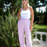 Elastic Waist Trousers Lilac - Lebbse