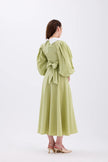 FIONA COLLAR DRESS – OIL GREEN - Lebbse