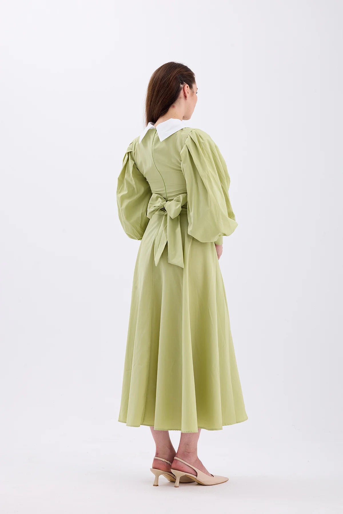 FIONA COLLAR DRESS – OIL GREEN | CLOTHES | DRESS | Lebbse FIONA COLLAR DRESS – OIL GREEN | CLOTHES | DRESS | Lebbse