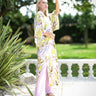 Flower Detailed Kimono Purple - Lebbse