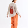 Fringed Kimono Beige Orange - Lebbse