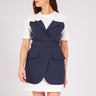 موديلات فساتين ناعمة قصيرة سترة مزخرف لون أزرق داكن - Garnished Jacket Dress Navy Blue