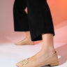 GHENT Beige Skin Pearl Stone Women's Ballerina Shoes - Lebbse