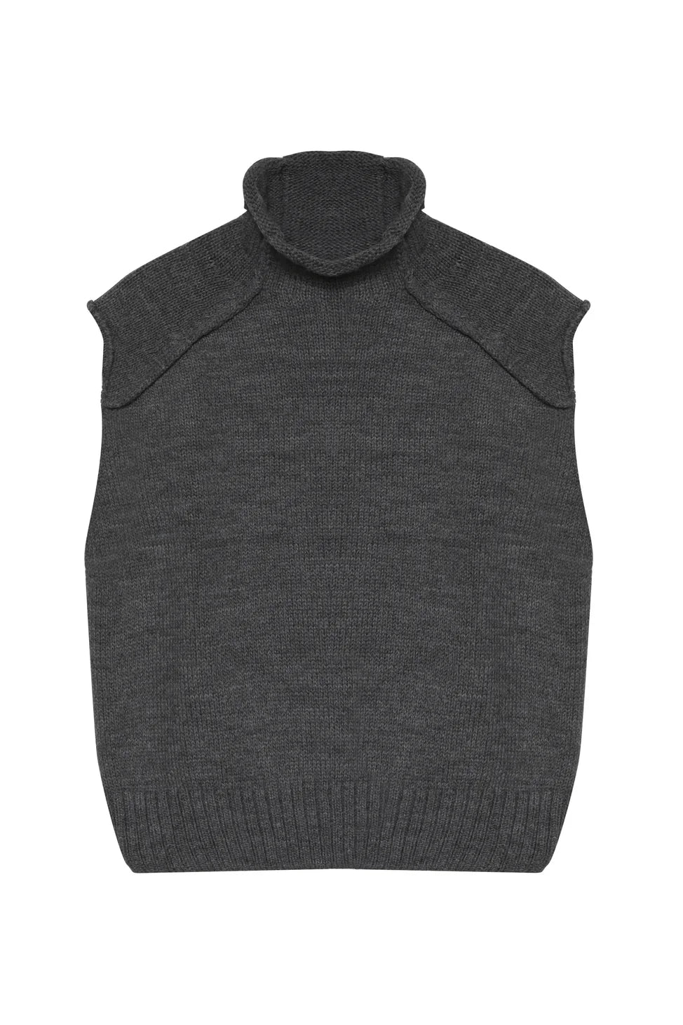 Gray Reverse Sewing Detailed Knitted Sweater - Lebbse