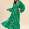 Green Cologne Long Dress - Lebbse