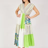 موديلات فساتين قطن نسائي نقشات خضراء - Green Patterned Cotton Dress