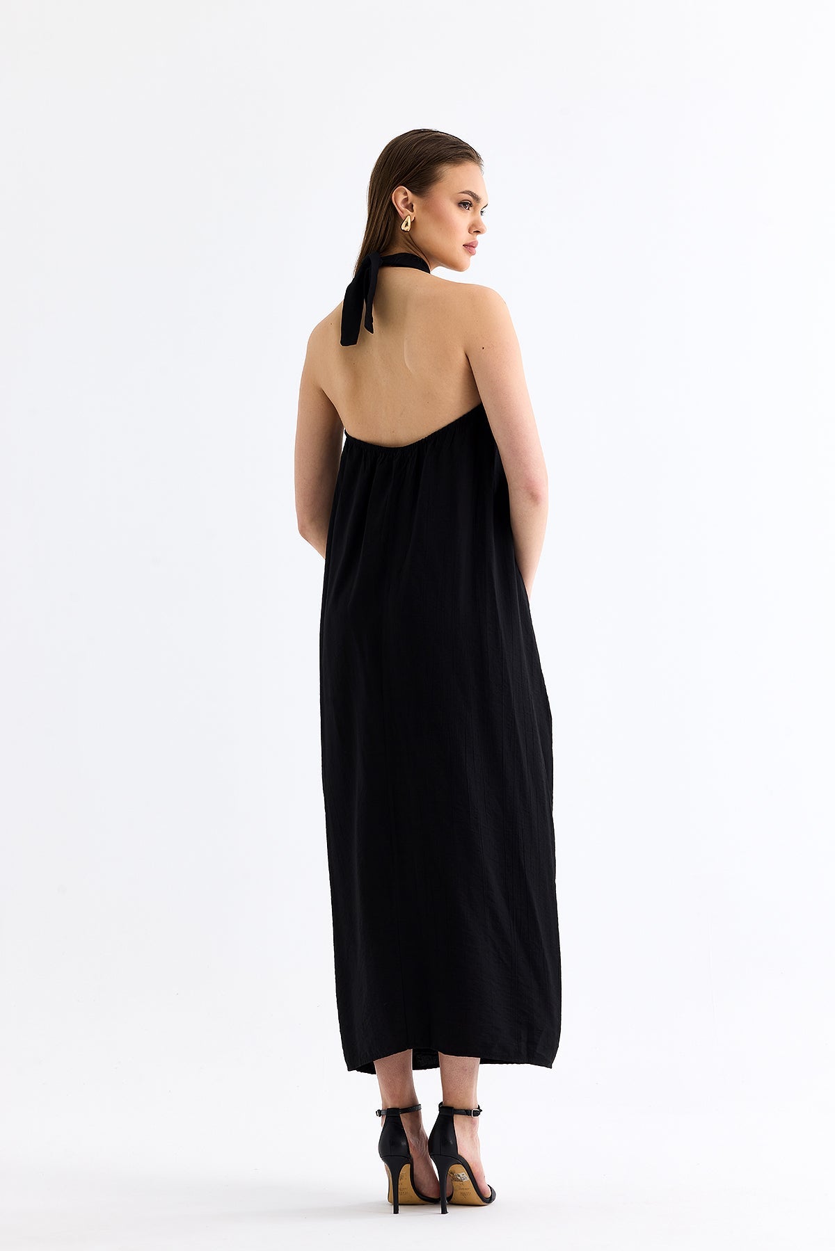 Halter Neck Maxi Dress Black | CLOTHES | DRESS | Lebbse Halter Neck Maxi Dress Black | CLOTHES | DRESS | Lebbse