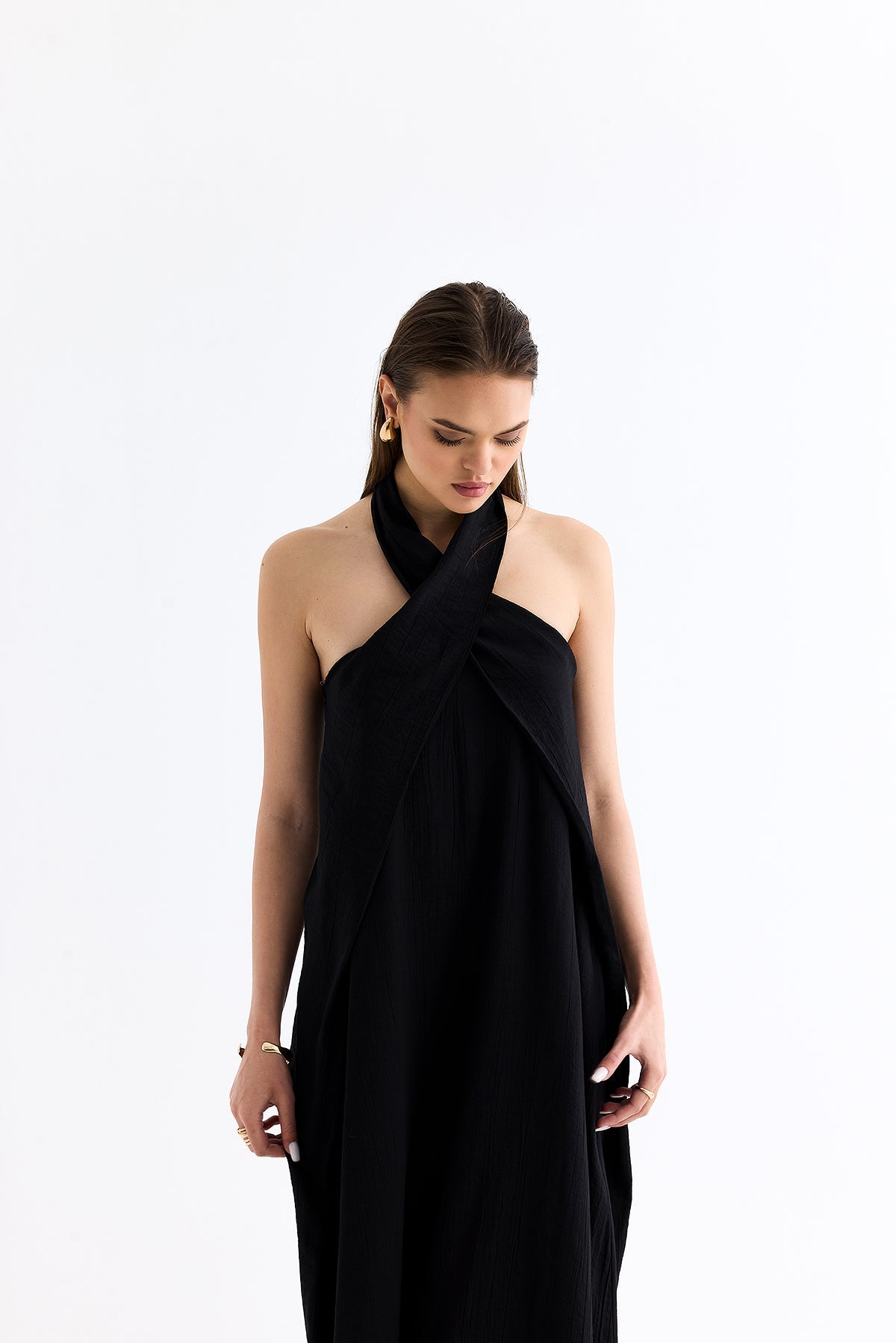 Halter Neck Maxi Dress Black | CLOTHES | DRESS | Lebbse Halter Neck Maxi Dress Black | CLOTHES | DRESS | Lebbse