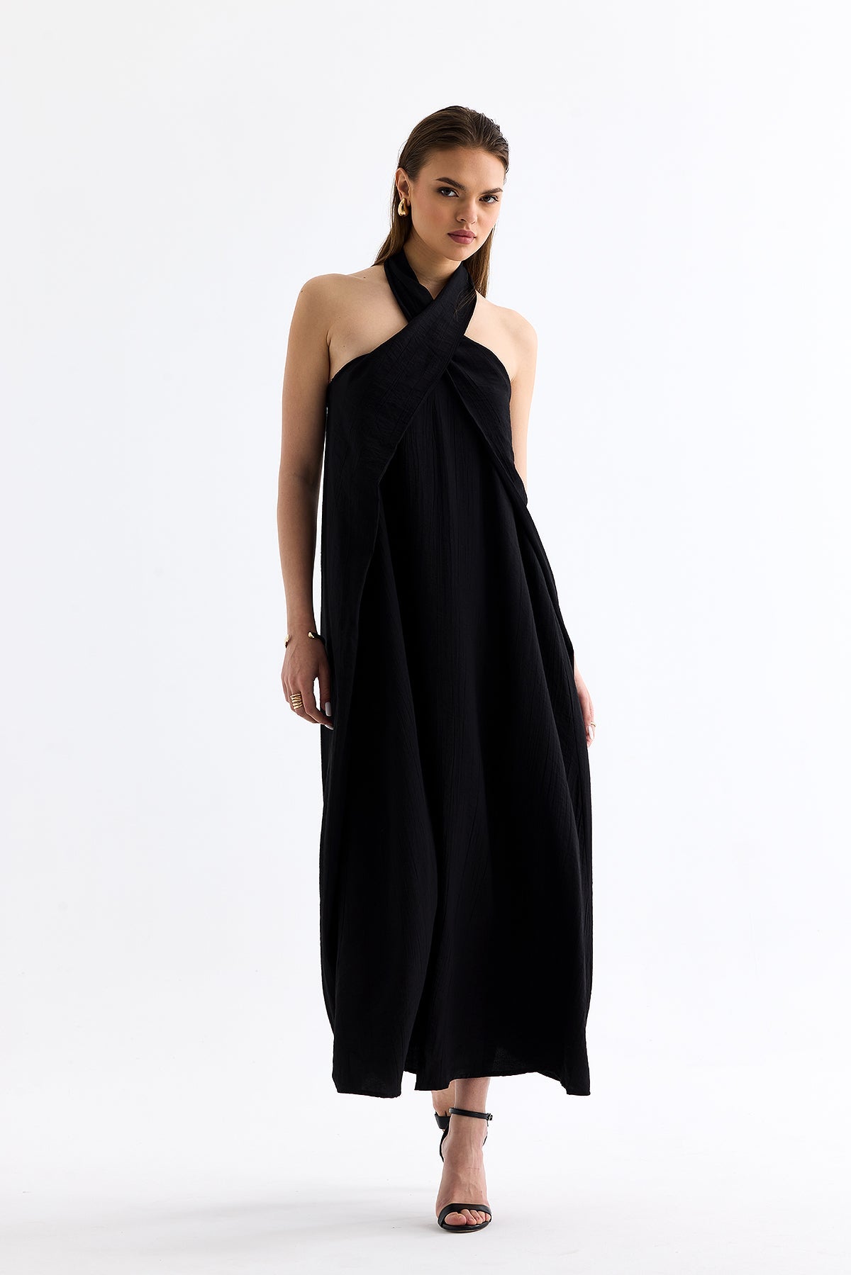 Halter Neck Maxi Dress Black | CLOTHES | DRESS | Lebbse Halter Neck Maxi Dress Black | CLOTHES | DRESS | Lebbse