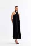 Halter Neck Maxi Dress Black - Lebbse