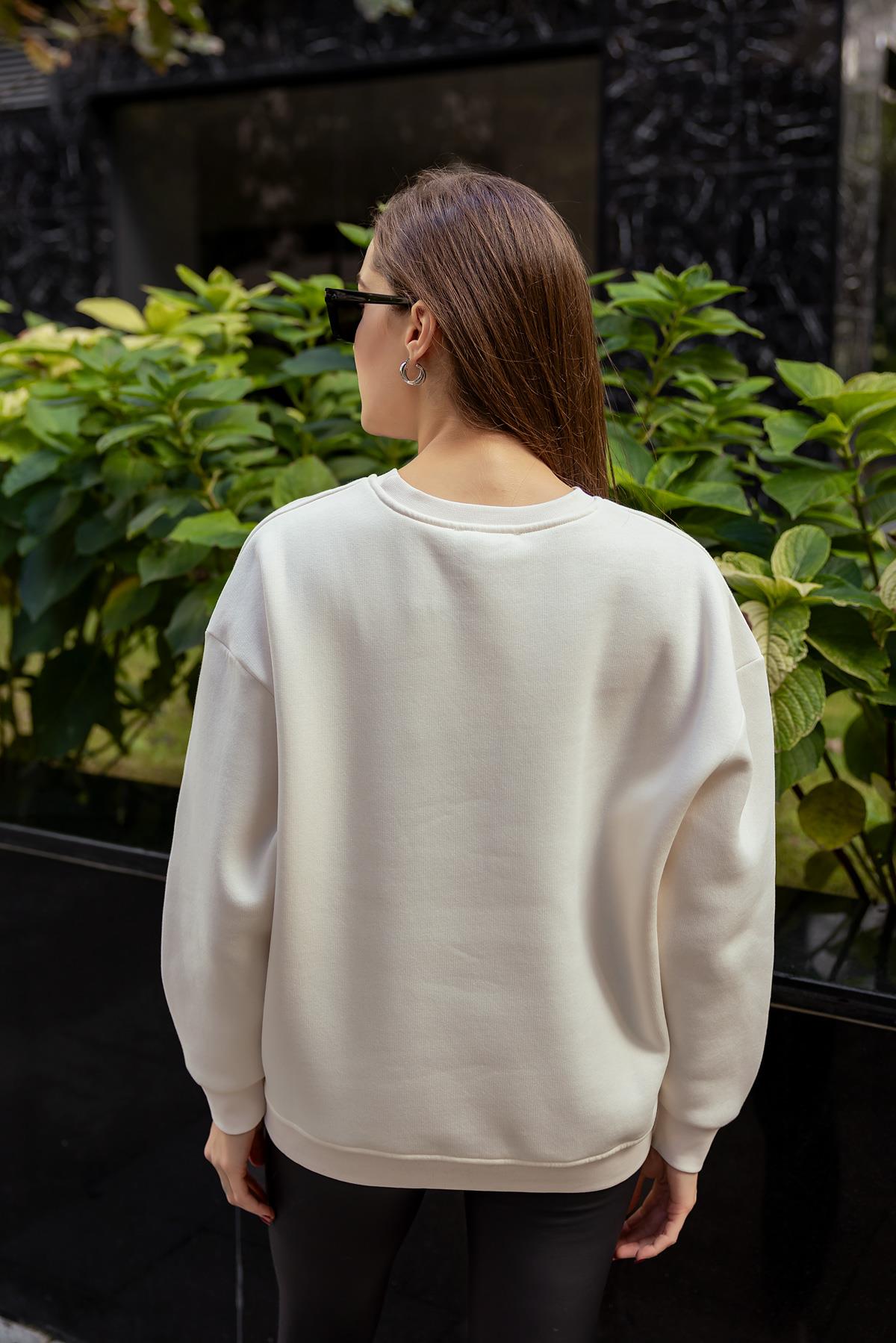 Heart Sweatshirt - CREAM - Lebbse