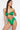 High Waist High Leg Regular Bikini Bottom with Green Accessories - Lebbse