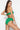 High Waist High Leg Regular Bikini Bottom with Green Accessories - Lebbse