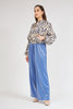High Waist Shiny Trousers Blue - Lebbse