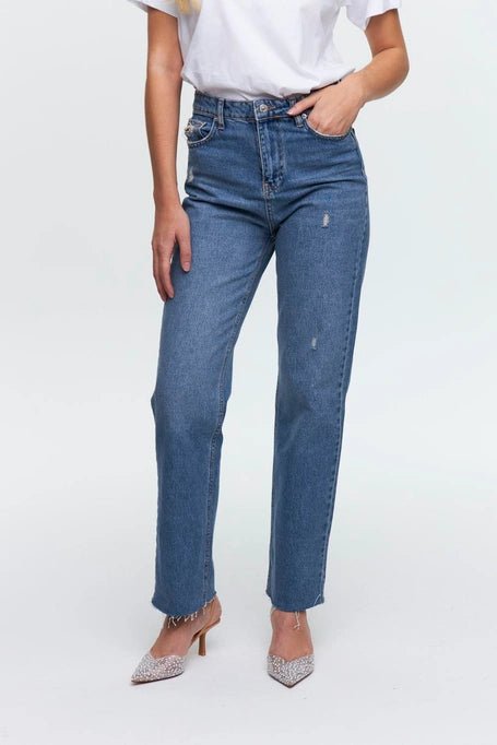 HIGH WAIST WIDE LEGS WOMEN'S JEANS - Lebbse