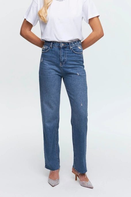 HIGH WAIST WIDE LEGS WOMEN'S JEANS - Lebbse