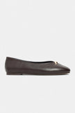 ASHY Coffee Matte Flat Women’s Ballet Shoes
