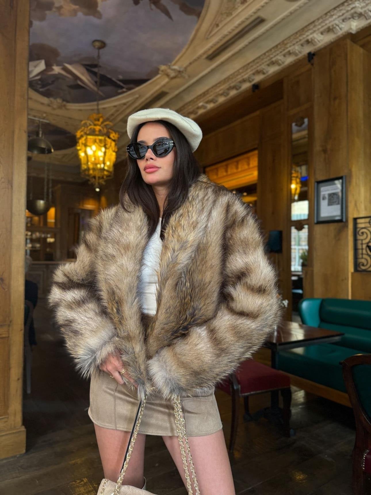 Imported Faux Fur Coat - Lebbse