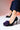 JASON Black Floral Women's Thin Heeled Shoes - Lebbse