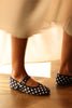 Ankle Strap Polka Dot Black Women’s Flats