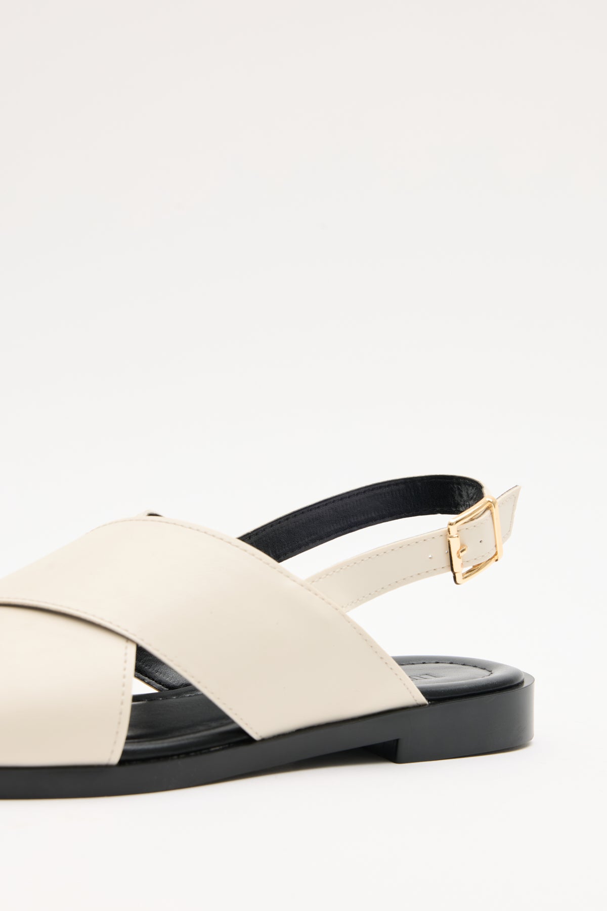 Cross Strap Square Toe Bone Women’s Sandals | FOOTWEAR | SANDALET | Lebbse Cross Strap Square Toe Bone Women’s Sandals | FOOTWEAR | SANDALET | Lebbse