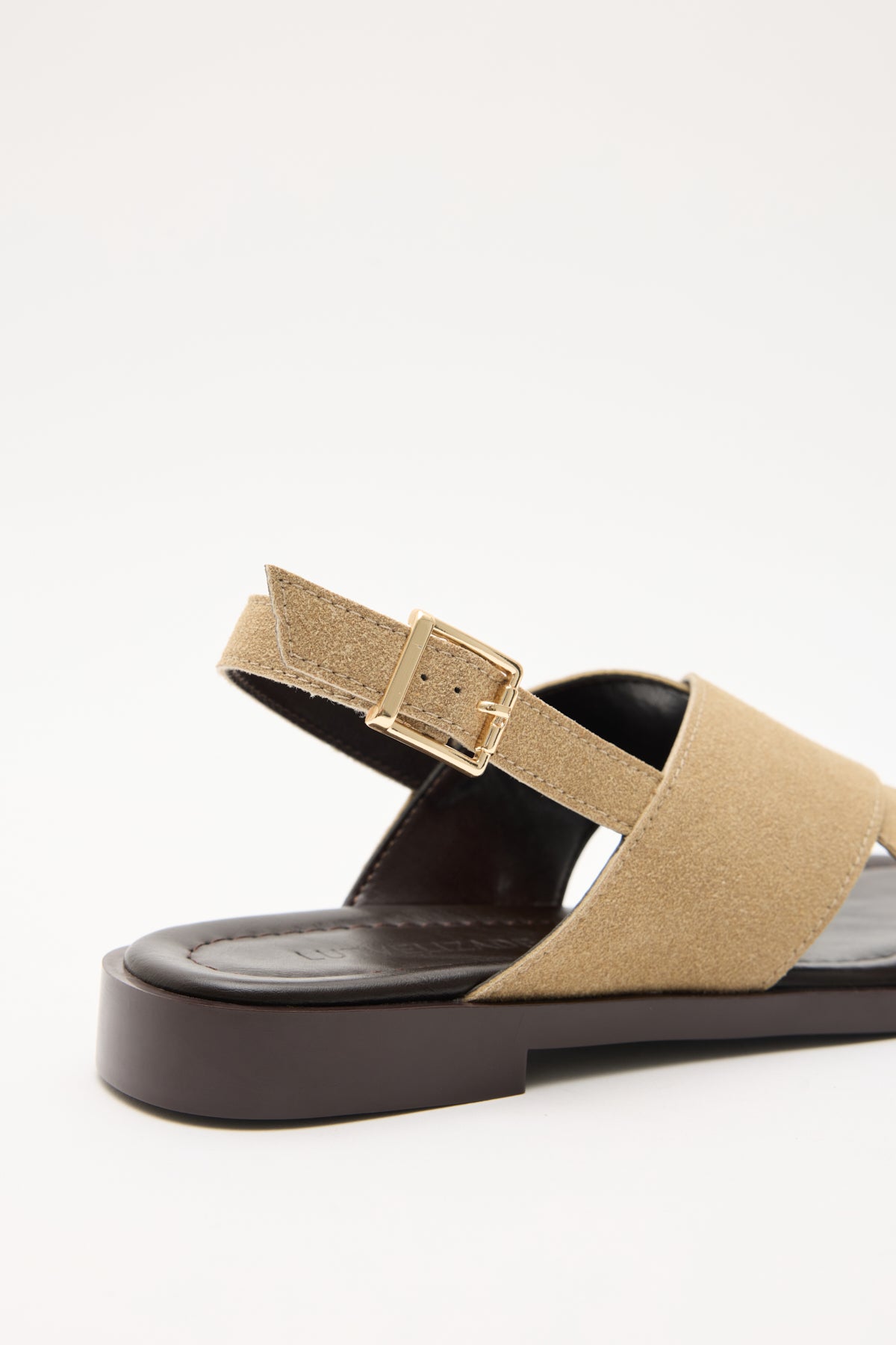 Cross Strap Square Toe Dark Beige Suede Women’s Sandals | FOOTWEAR | SANDALET | Lebbse Cross Strap Square Toe Dark Beige Suede Women’s Sandals | FOOTWEAR | SANDALET | Lebbse